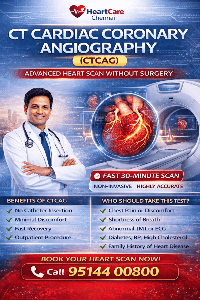 CT Cardiac Coronary Angiography (CTCAG) in Chennai